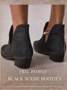 Free People Black Ankle Booties